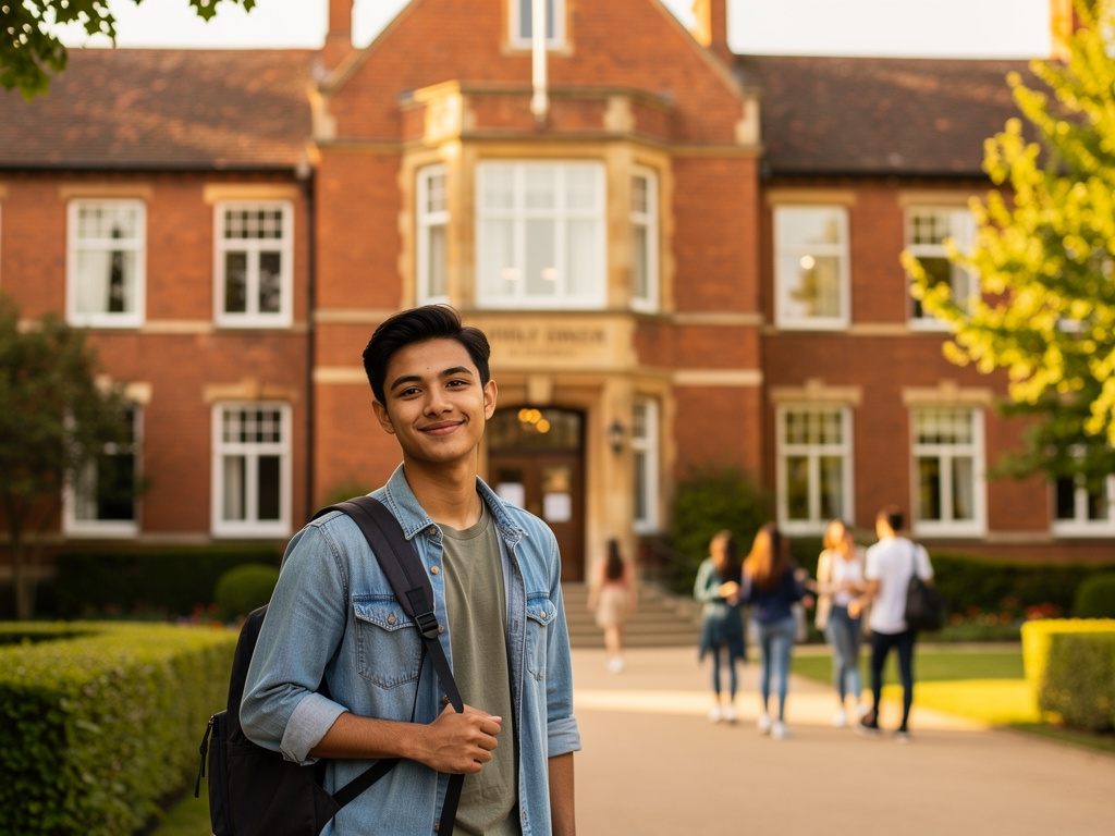 Student looking confident and excited for their language immersion trip